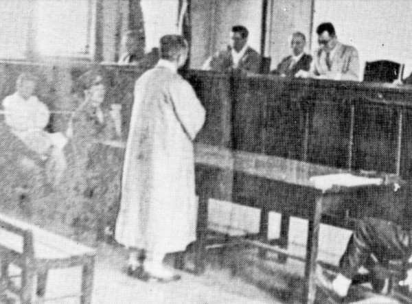 1949년 반민특위 특별재판소에서의 재판 모습.[사진=신수용 대기자 DB]