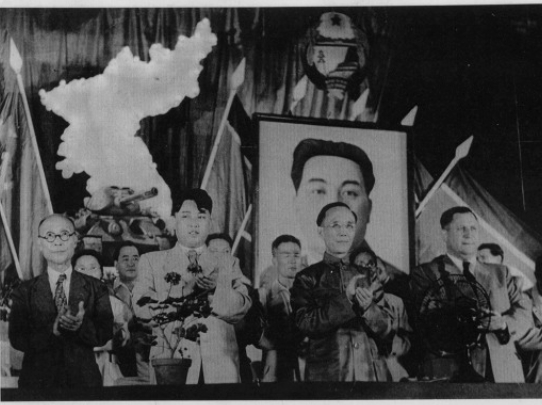 1948년 9월9일 김일성이 북한 정권의 수상으로 선출된 최고인민회의 행사[사진= 신수용 대기자 db]
